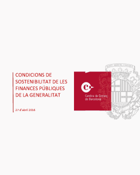 Condicions de sostenibilitat de les finances públiques de la Generalitat – Abril 2016