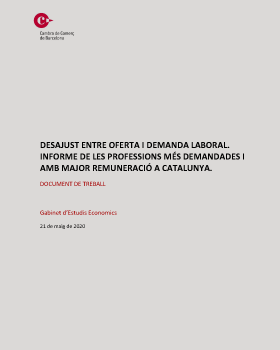 Informe sobre les professions més demandades i amb major remuneració a Catalunya – Maig 2020