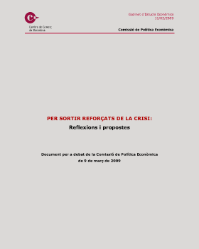 Per sortir reforçats de la crisi – Febrer 2009