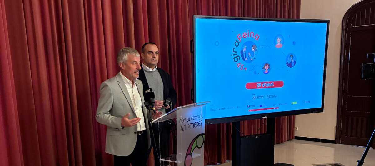 Vilafranca del Penedès acollirà la primera edició de la jornada de l’ocupació GiraFeina +45 | Activem la comarca el proper 29 d’abril